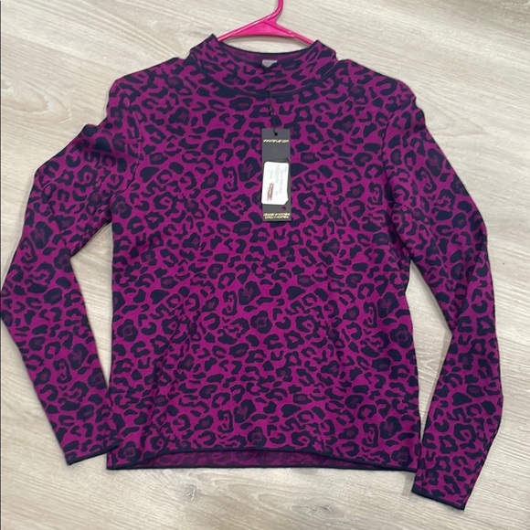 Pink and Black Leopard Print Long Sleeve Top - Picture 1 of 3